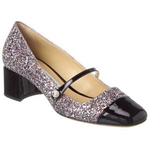 Jimmy Choo Women's Elisa 45 Glitter Cap Toe Pumps